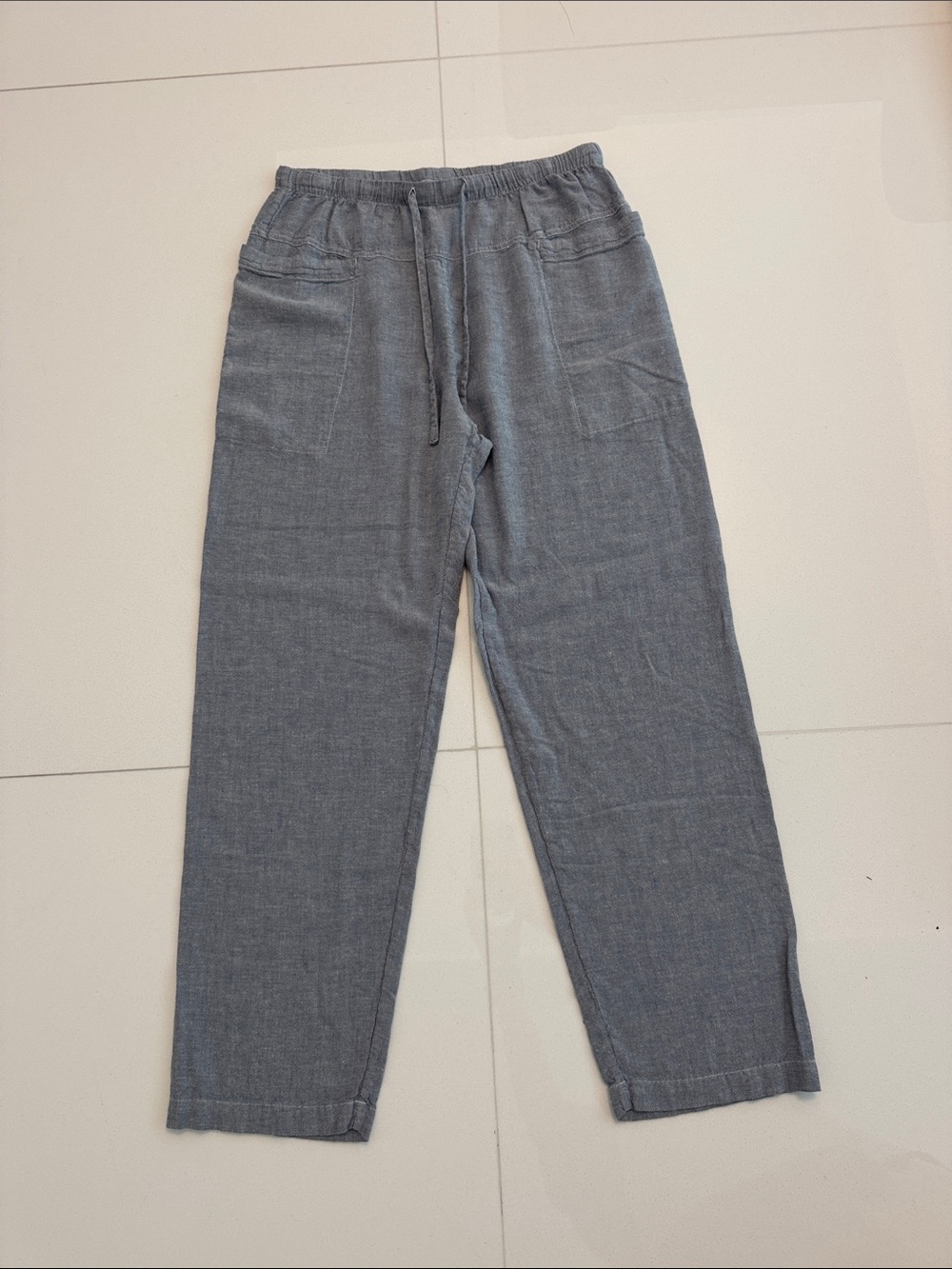 Rails Women's Slate Blue Drawstring linen pants